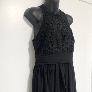 Elegant Black Lace Women's Dress